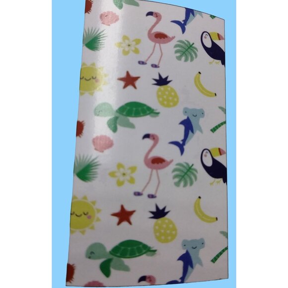 Kids Tropical Beach Towel Toucan Shark Flamingo Bath Pool 27x55 Plush Soft - Picture 1 of 3